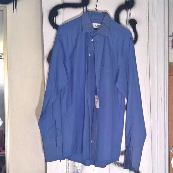 NWT Hugo Boss Blue Dress Shirt - Picture 2 of 4